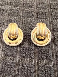 14 Kt Yellow Gold Door Knocker Earrings