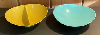 Retro, MCM, Florence By Prolon, Aqua & Mustard Bowls