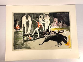 Jean Jansem (1920 - 2013),  'La Charge '  Lithograph #15/140