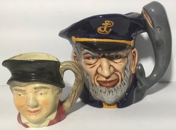 Captain Mug, Jug Pitcher & Smaller Mug.