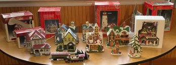 Village Christmas Collections, Houses, Churchs Grouping.