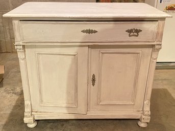 Sweet Antique Country Painted Cabinet