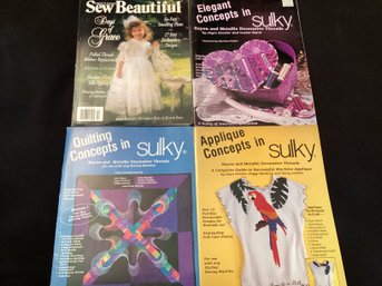 Sewing With Sulky Decorative Threads Book Lot And Sew Beautiful Magazine