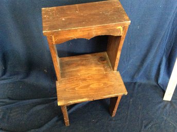 Vintage Wooden Step Stool/shelf