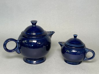 Homer Laughlin China Company Fiesta Ware Cobalt Tea Pots