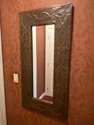 Metal Framed Wall Hanging Mirror 24x48