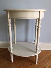 Oval Cream Side Table