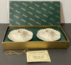 Vintage, New Lenox Candlestick Holders In Box.