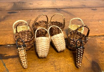 Miniature Woven Baskets- 10 Total