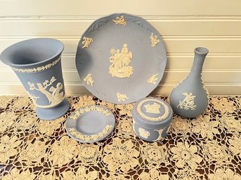 Five Piece 'JASPER' Wedgewood Lot