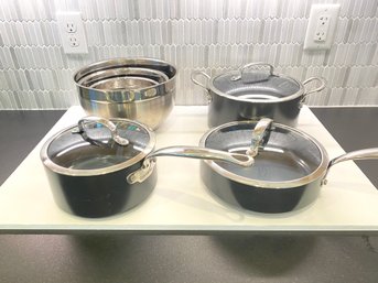 Group Of Green Pan Cookware