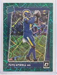 2021 Panini Donruss Optic Tutu Atwell Green Velocity Rated Rookie Prizm Card #220