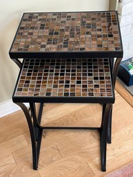 Retro Faux Tile Nesting Tables