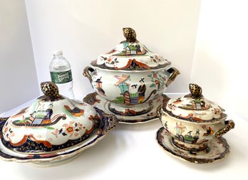 John Ridgeway & Co Circa 1830-50 Terrines & Serving Bowl