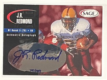 2000 Sage Authentic Autograph J. R. Redmond Card #A39    Numbered 797/999