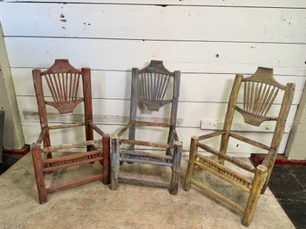 Rustic Painted Wood Chair Frames