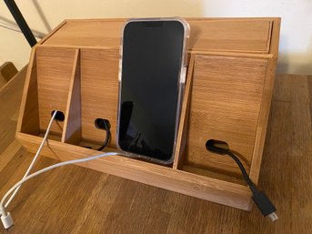 Wood Phone Charging Station