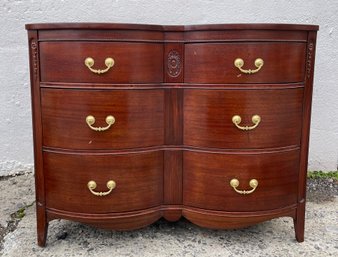 Curved Front Chest Of Drawers With Rope Braid Detail