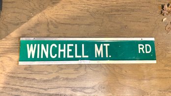 WINCHEll  MOUNTAIN-local Millerton Street Sign