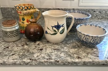 6 Pieces Of Beautiful Pottery