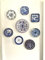 Collection #3 / Eight Blue And White Decorative Dishes