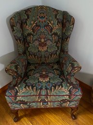 High Back Upholstered Chair 30x42x30 Hickory Fry Made In The USA In Good Condition Comfortable