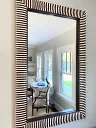 Striking 4 Ft High Mirror Inlaid Camel Bone Border (1 Of 2