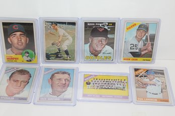 8 Card Topps Vintage Group - Boog Powell 1967  - Jerry Coleman 1957 - Norm Cash 1966