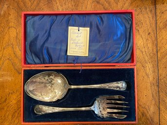 Antique Etched Dessert Set, Made In Sheffield, England Circa 1890