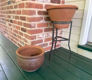 Pair Of Terra Cotta Planters