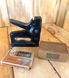 Vintage Staple Gun And Extras