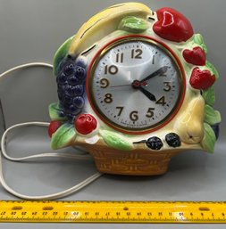 Colorful Fruit Mid Century Sessions Clock