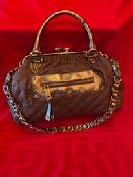 Marc Jacobs Grey Quilted Leather Handbag