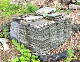 Lot Of Approximately Two Pallets Of Slate Roofing Tiles