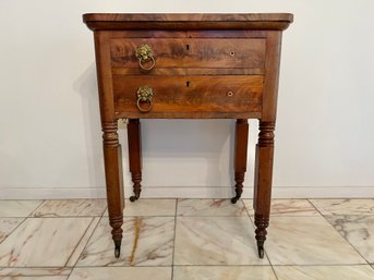 Beautifully Made Vintage Possibly Antique 2 Drawer Nightstand