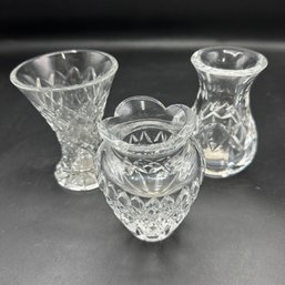 Waterford Lot Of Small Vases