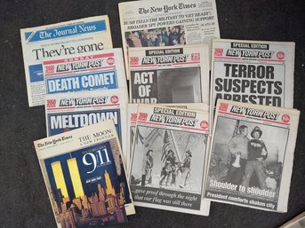 Collection Of New York Newspapers Pertaining To 9/11