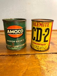 AMOCO Grease Can And ALEMITE Oil Concentrate