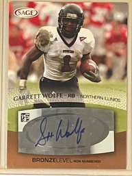 2007 Sage Authentic Autograph Garrett Wolfe Card #A60