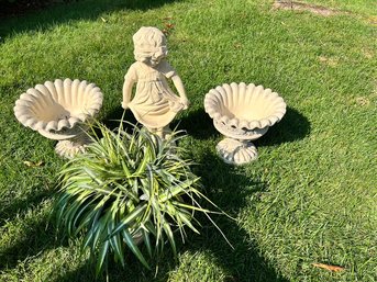 Resin Planters And Pretty Garden Gal