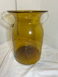 Large Amber Glass Vessel