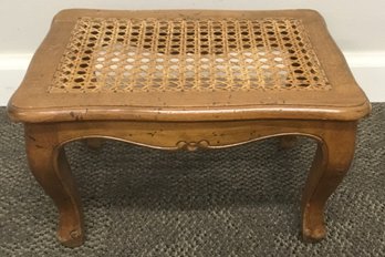 Antique Foot Stool Cane Seat