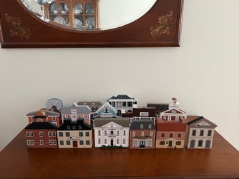 Group Of Hand Painted Wooden Houses (1/2)