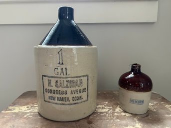Early 1900s H. Salzman Whiskey Distillery Jug