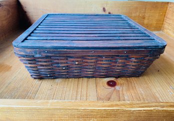 Antique Tobacco Basket With Lid