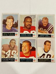 1965 NFL Football Card Lot.  6 Cards Total.