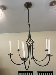 Wrought Iron Candle Chandelier