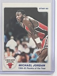 1984 Star Michael Jordan Rookie Of The Year Card #1 Of 11     Super Clean Card