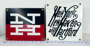2 New York, New Haven, And Hartford Railroad Plaques