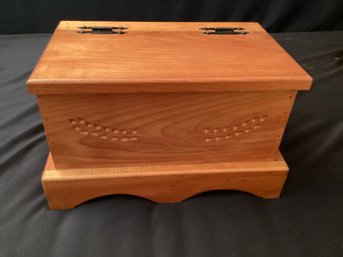 Amish Made Pine Hope Chest Carved Wheat Pattern Lancaster County PA